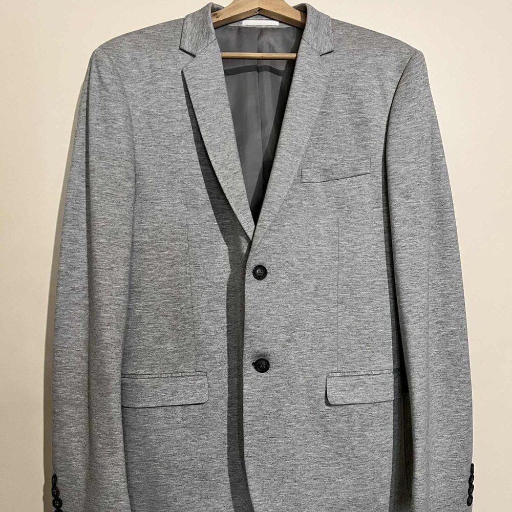 Topman Heather Gray Two-Piece Suit - 42R Jacket/34L Pants